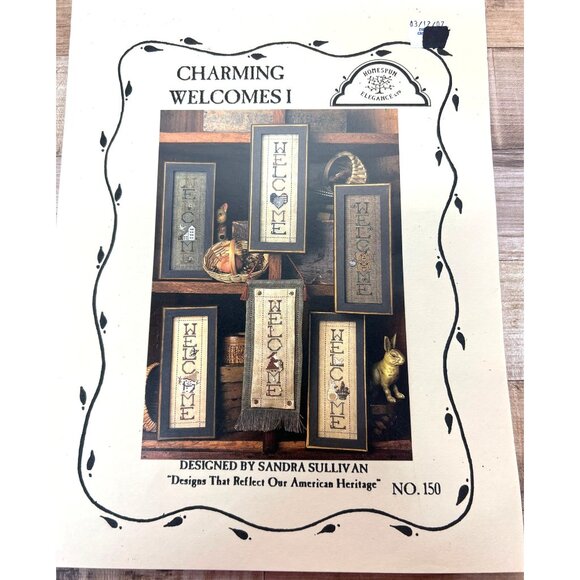 Charming Welcomes I Cross-Stitch Pattern Booklet By Sandra Sullivan No. 150 - Picture 2 of 3